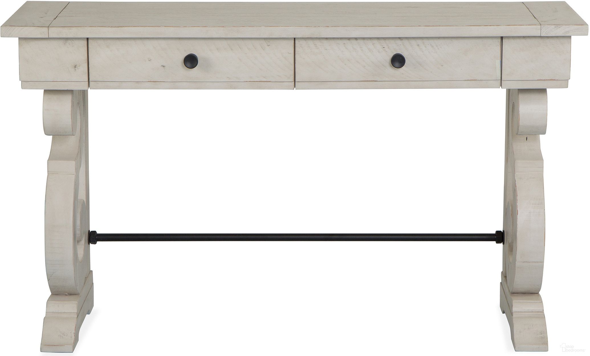 The appearance of Bronwyn Rectangular Sofa Table In Alabaster designed by Magnussen in the traditional interior design. This alabaster piece of furniture was selected by 1StopBedrooms from Bronwyn Collection to add a touch of cosiness and style into your home. Sku: T4436-73. Material: Pine.