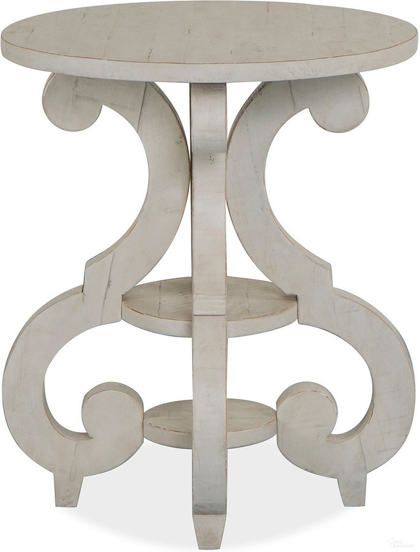 The appearance of Bronwyn Round Accent Table In Alabaster designed by Magnussen in the traditional interior design. This alabaster piece of furniture was selected by 1StopBedrooms from Bronwyn Collection to add a touch of cosiness and style into your home. Sku: T4436-35. Material: Pine.