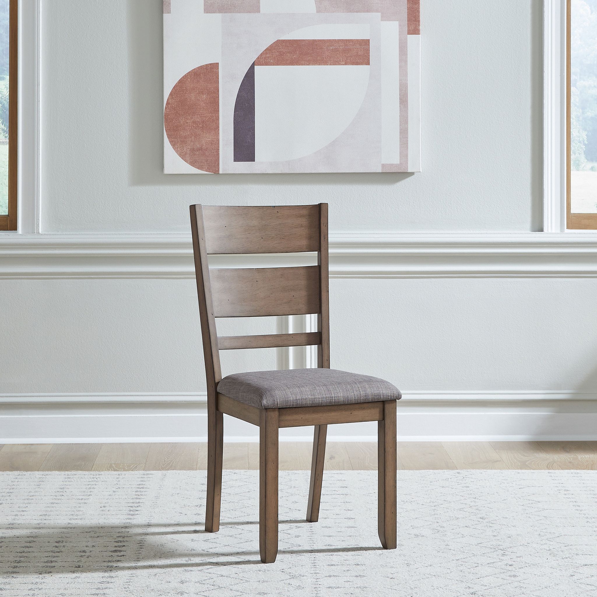 The appearance of Brook Bay Slat Back Upholstered Side Chair Set of 2 In Sandstone designed by Liberty in the transitional interior design. This sandstone piece of furniture was selected by 1StopBedrooms from Brook Bay Collection to add a touch of cosiness and style into your home. Sku: 182WT-C1501S. Material: Solid Rubberwood. Chair Type: Side Chair.