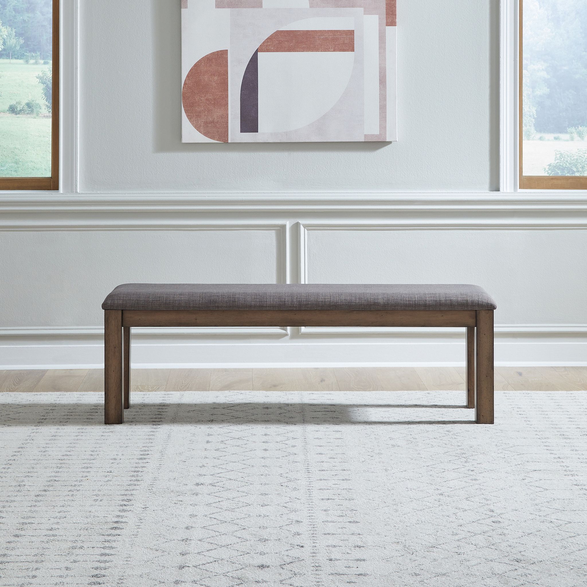 Brook Bay Upholstered Dining Bench In Sandstone
