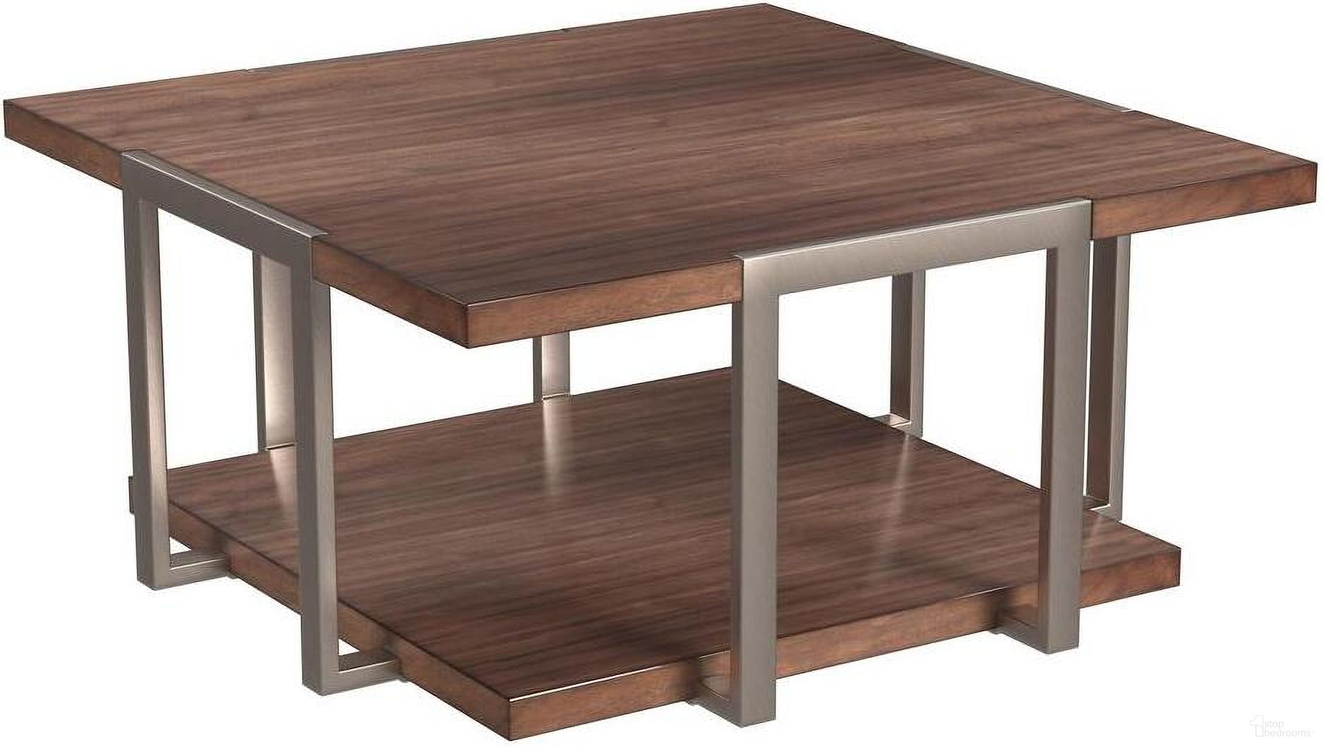 The appearance of Brooke Cocktail Table In Brown designed by Bassett Mirror Company in the transitional interior design. This brown piece of furniture  was selected by 1StopBedrooms from Brooke Collection to add a touch of cosiness and style into your home. Sku: 7027-LR-130. Material: Steel.