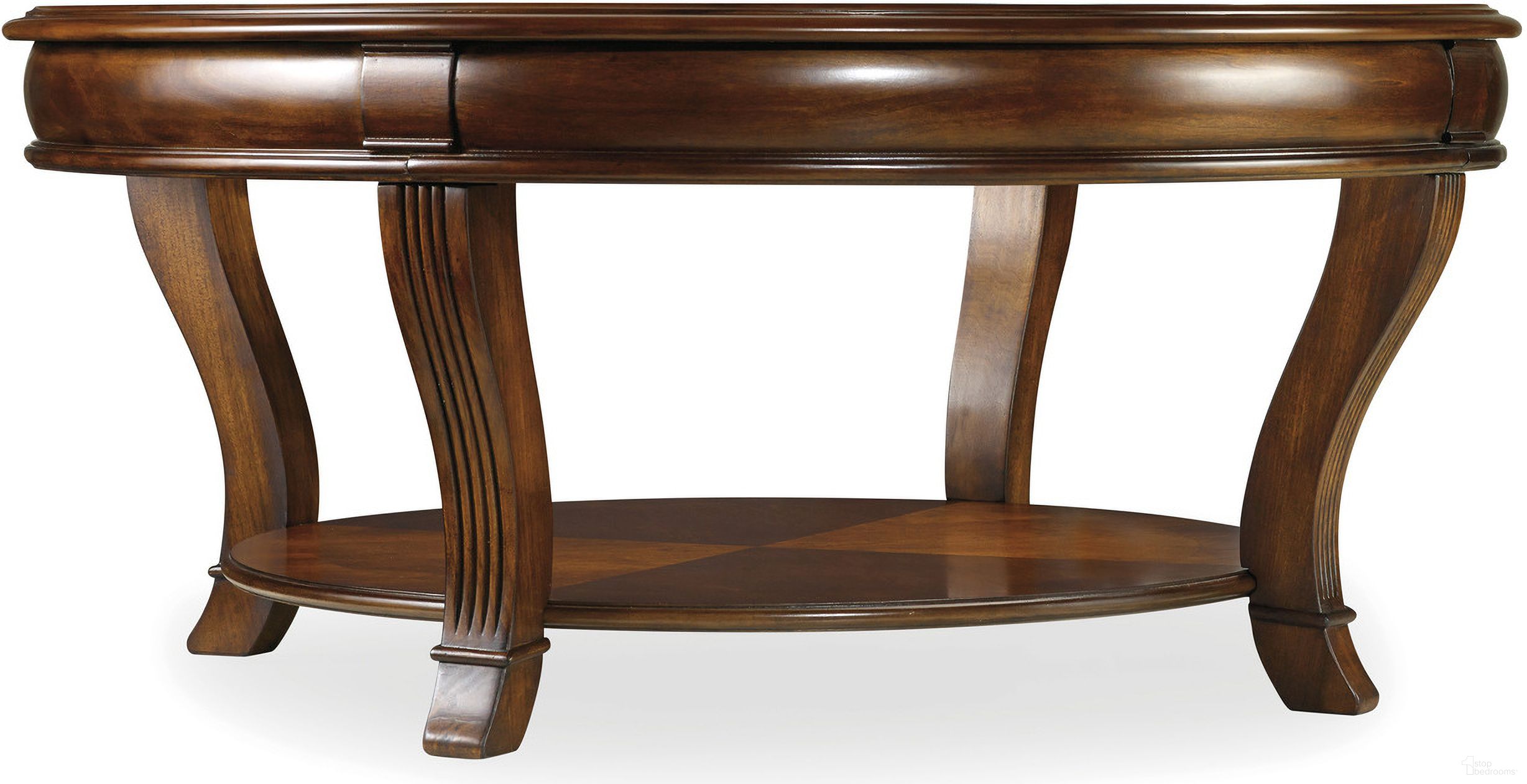 The appearance of Brookhaven Medium Wood Round Cocktail Table designed by Hooker in the traditional interior design. This medium wood piece of furniture was selected by 1StopBedrooms from Brookhaven Collection to add a touch of cosiness and style into your home. Sku: 281-80-111. Material: Cherry Veneer.