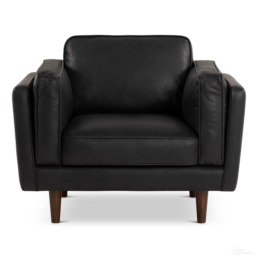 The appearance of Brooklyn Accent Chair In Black designed by Urbia in the modern / contemporary interior design. This black piece of furniture was selected by 1StopBedrooms from Brooklyn Collection to add a touch of cosiness and style into your home. Sku: VC-509-1S-COBLK. Material: Genuine Leather.