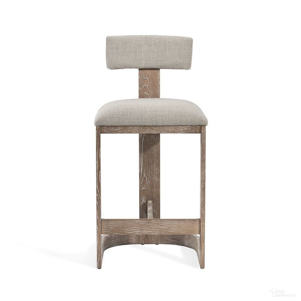 The appearance of Brooklyn Counter Stool In Flax designed by Interlude Home in the modern / contemporary interior design. This flax piece of furniture  was selected by 1StopBedrooms from Brooklyn Collection to add a touch of cosiness and style into your home. Sku: 145256. Material: Ash.