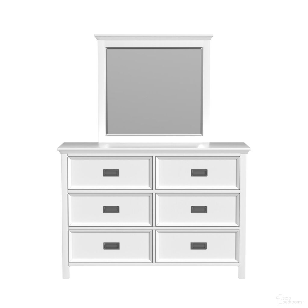 The appearance of Brooklyn Kids Dresser and Mirror Set In White designed by Picket House in the transitional interior design. This white piece of furniture was selected by 1StopBedrooms from Brooklyn Collection to add a touch of cosiness and style into your home. Sku: Y-15760-7-DR;Y-15760-7-MR. Material: Oak.