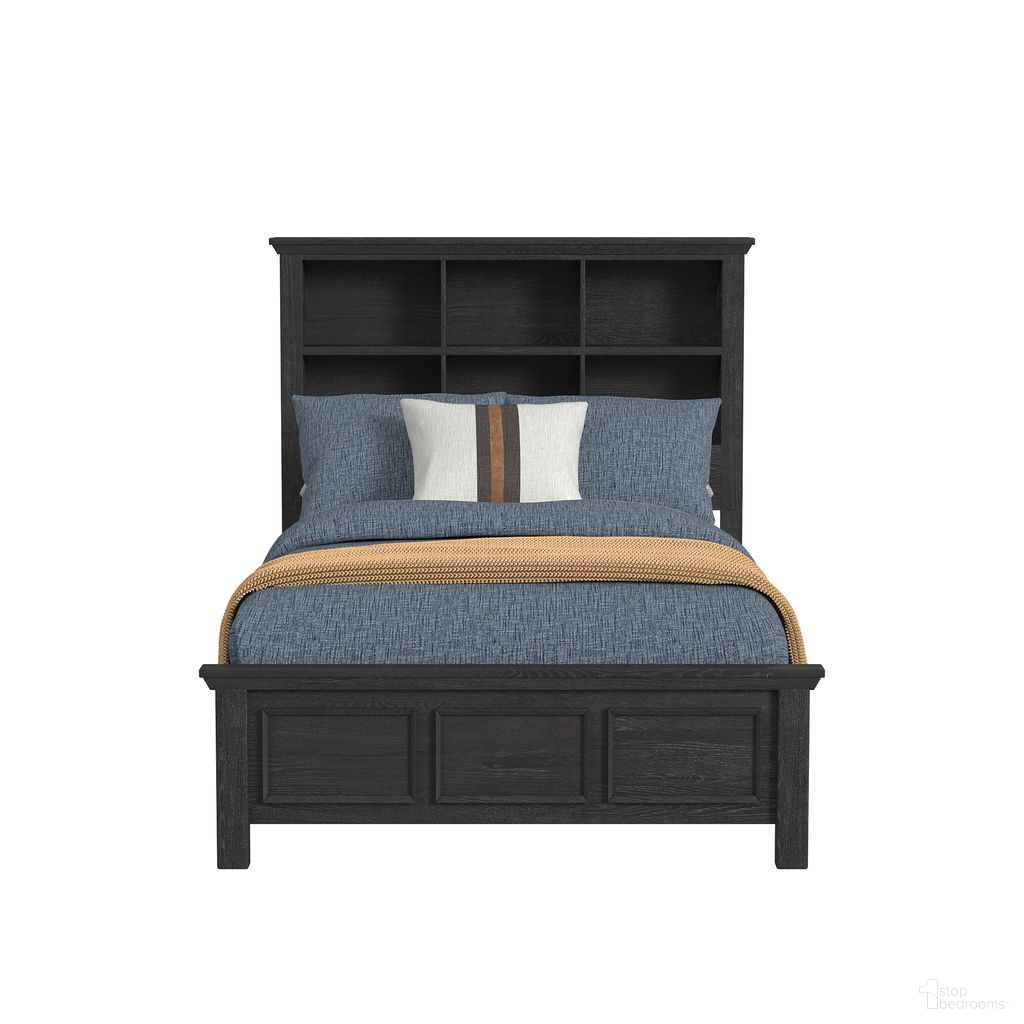 The appearance of Brooklyn Kids Full Bookcase Bed In Charcoal designed by Picket House in the transitional interior design. This charcoal piece of furniture  was selected by 1StopBedrooms from Brooklyn Collection to add a touch of cosiness and style into your home. Sku: Y-15760-8-FH;Y-15760-8-FF;Y-15760-8-TFR. Bed Type: Bookcase Bed. Bed Size: Full. Material: Oak.