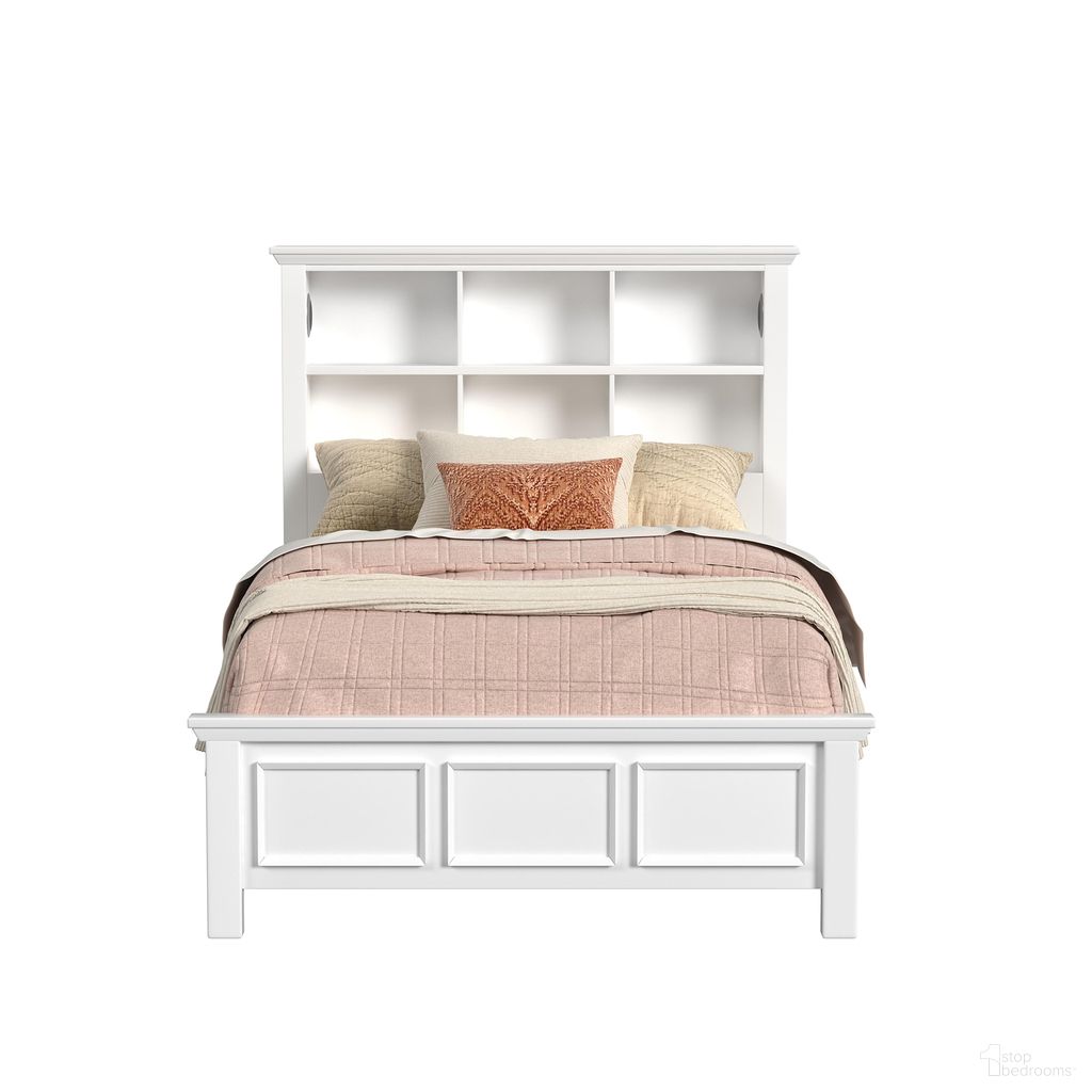 The appearance of Brooklyn Kids Full Bookcase Bed In White designed by Picket House in the transitional interior design. This white piece of furniture  was selected by 1StopBedrooms from Brooklyn Collection to add a touch of cosiness and style into your home. Sku: Y-15760-7-FH;Y-15760-7-FF;Y-15760-7-TFR. Bed Type: Bookcase Bed. Material: Wood. Bed Size: Full.
