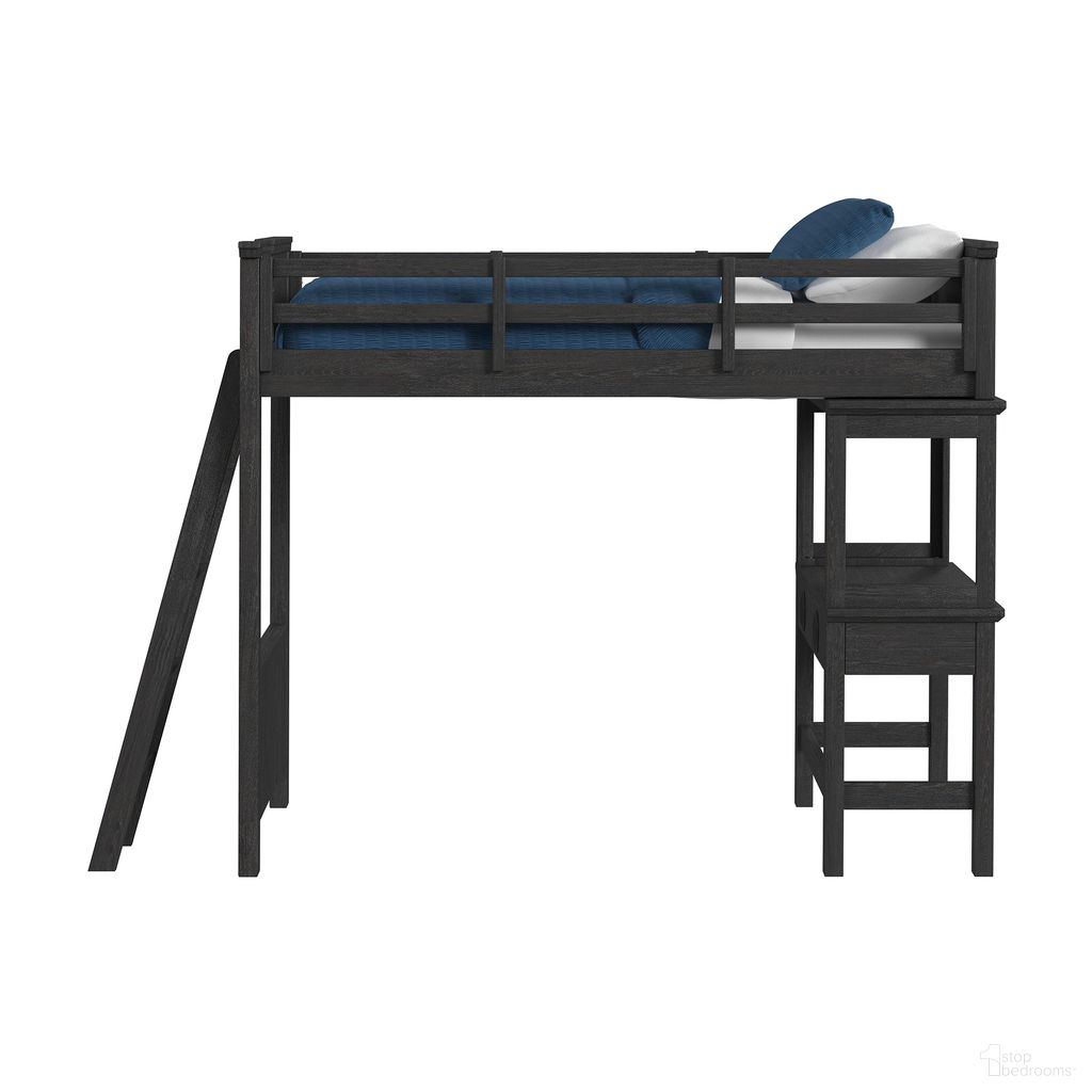 The appearance of Brooklyn Kids Twin Loft with Ladder and Desk with Speaker In Charcoal designed by Picket House in the transitional interior design. This charcoal piece of furniture was selected by 1StopBedrooms from Brooklyn Collection to add a touch of cosiness and style into your home. Sku: Y-15760-8-C2;Y-15760-8-C3;Y-15760-8-C10;Y-15760-8-C12. Bed Size: Twin. Bed Type: Loft Bed. Material: Oak.