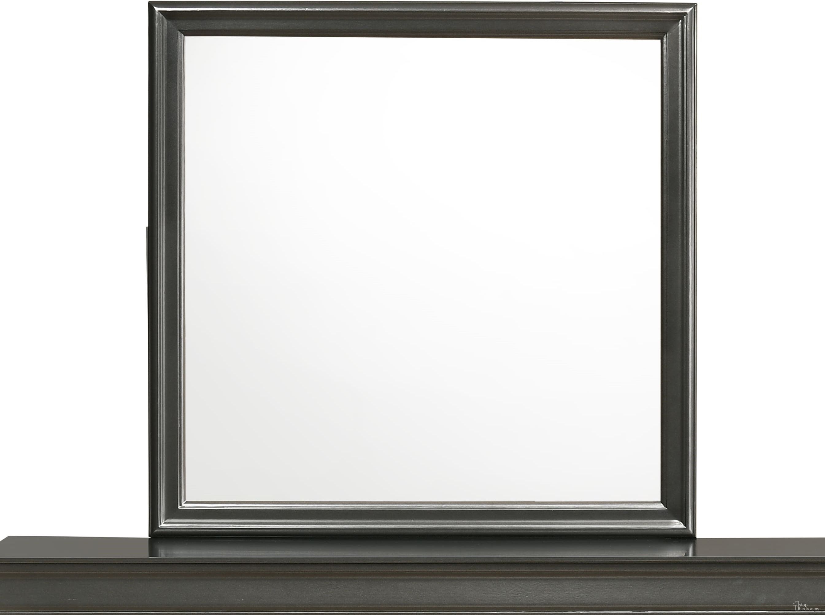 The appearance of Brooklyn Mirror In Gray designed by Galaxy Home Furnishings in the modern / contemporary interior design. This gray piece of furniture  was selected by 1StopBedrooms from Brooklyn Collection to add a touch of cosiness and style into your home. Sku: 733569254897. Material: Wood.