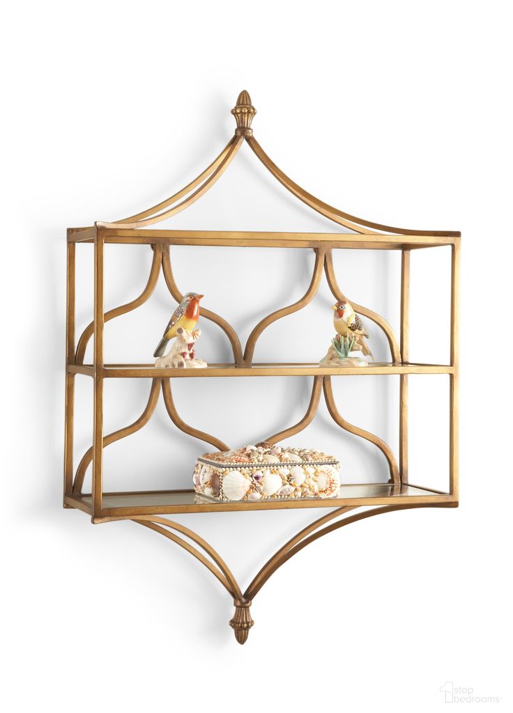 The appearance of Brooklyn Wall Shelf In Gold designed by Chelsea House in the modern / contemporary interior design. This gold piece of furniture was selected by 1StopBedrooms from Chelsea House Misc Collection to add a touch of cosiness and style into your home. Sku: 381053. Material: Metal.