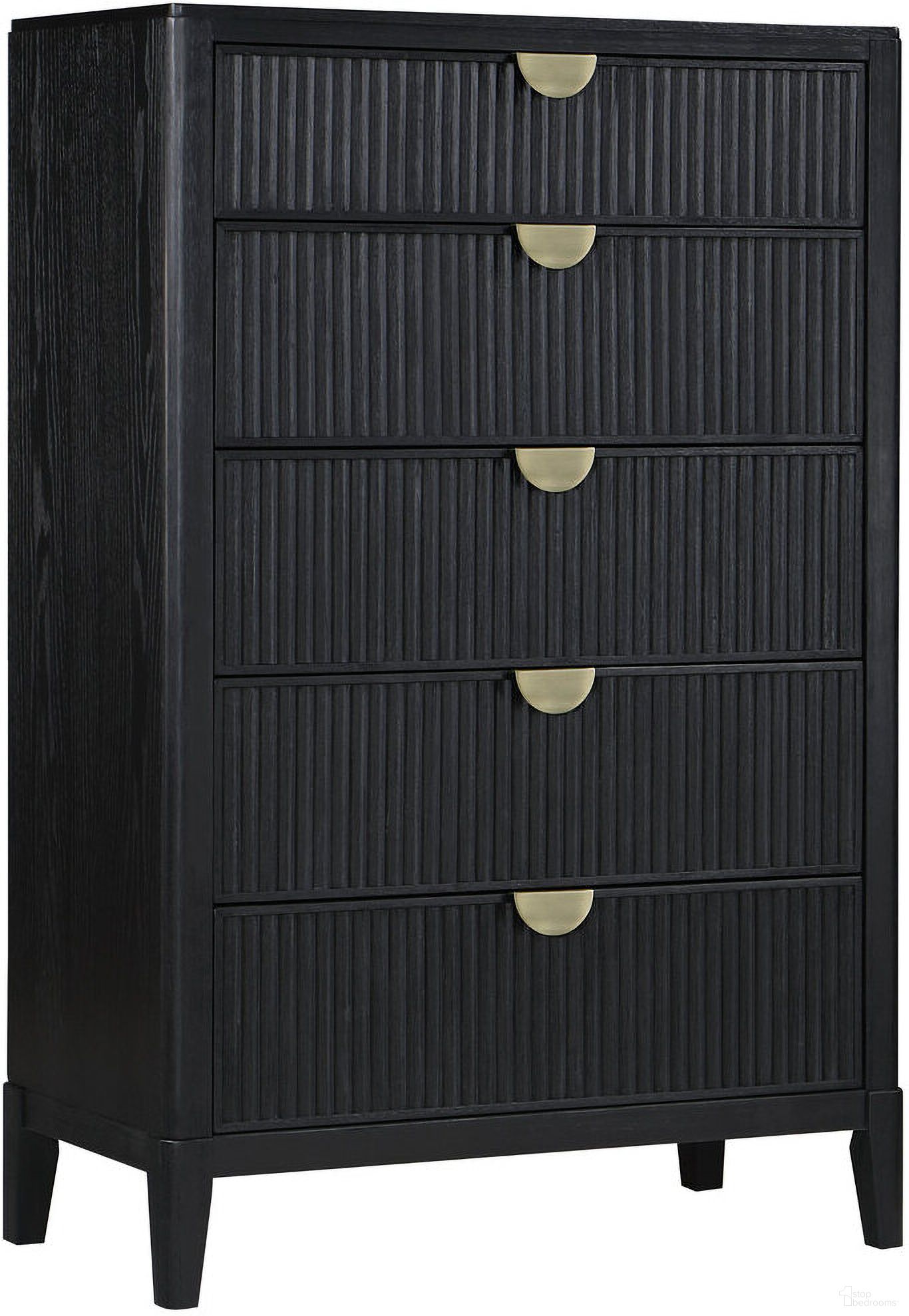 The appearance of Brookmead 5-drawer Bedroom Chest Black designed by Coaster in the transitional interior design. This black piece of furniture was selected by 1StopBedrooms from Brookmead Collection to add a touch of cosiness and style into your home. Sku: 224715. Material: Wood.