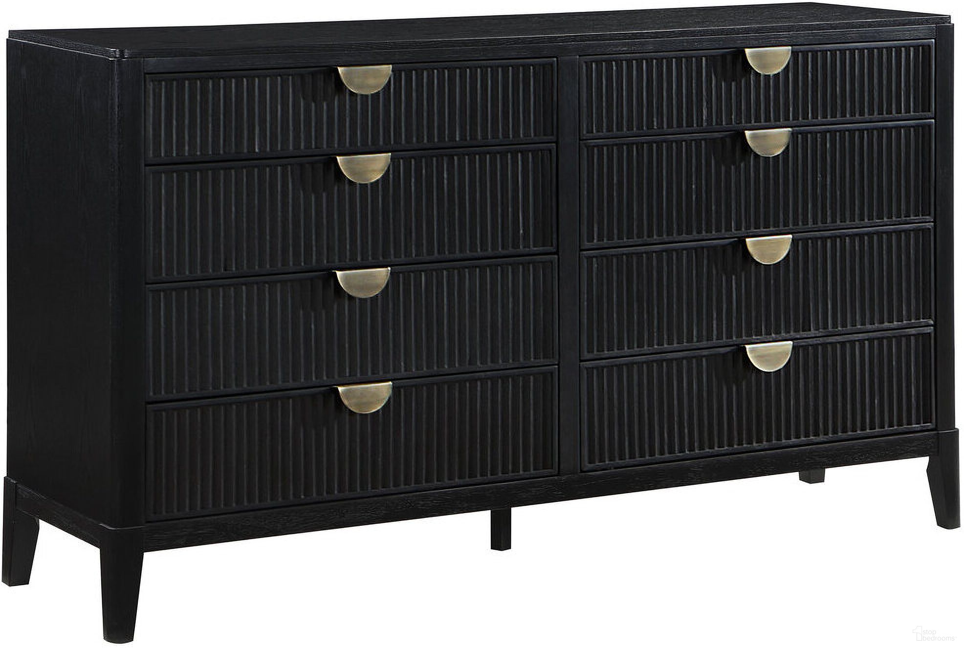 The appearance of Brookmead 8-drawer Bedroom Dresser Black designed by Coaster in the transitional interior design. This black piece of furniture was selected by 1StopBedrooms from Brookmead Collection to add a touch of cosiness and style into your home. Sku: 224713. Material: Wood.