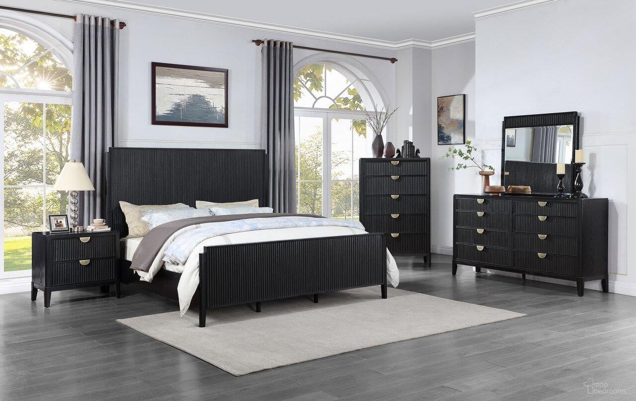 The appearance of Brookmead Bedroom Set In Black designed by Coaster in the transitional interior design. This black piece of furniture was selected by 1StopBedrooms from Brookmead Collection to add a touch of cosiness and style into your home. Sku: 224711QB1;224711QB2;224711QB3;224712. Bed Type: Panel Bed. Material: Wood. Bed Size: Queen.