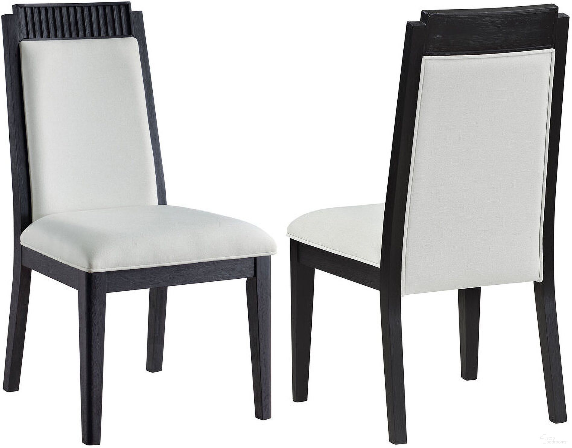 The appearance of Brookmead Upholstered Dining Side Chair Ivory and Black Set of 2 designed by Coaster in the transitional interior design. This black piece of furniture was selected by 1StopBedrooms from Brookmead Collection to add a touch of cosiness and style into your home. Sku: 108232. Material: Wood. Chair Type: Side Chair.