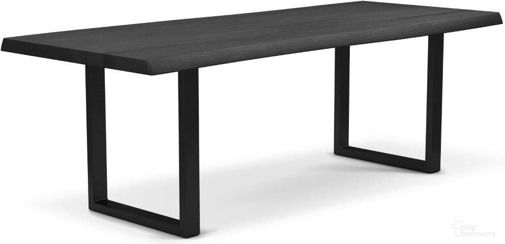 The appearance of Brooks 40 x 116 Inch U Base Dining Table In Ebonized Top And Black Base designed by Urbia in the modern / contemporary interior design. This black piece of furniture  was selected by 1StopBedrooms from Brooks Collection to add a touch of cosiness and style into your home. Sku: IL-BRO-DT-116BK-0302. Table Base Style: Double Pedestal. Table Top Shape: Rectangular. Size: 40" x 116". Material: Acacia Wood.