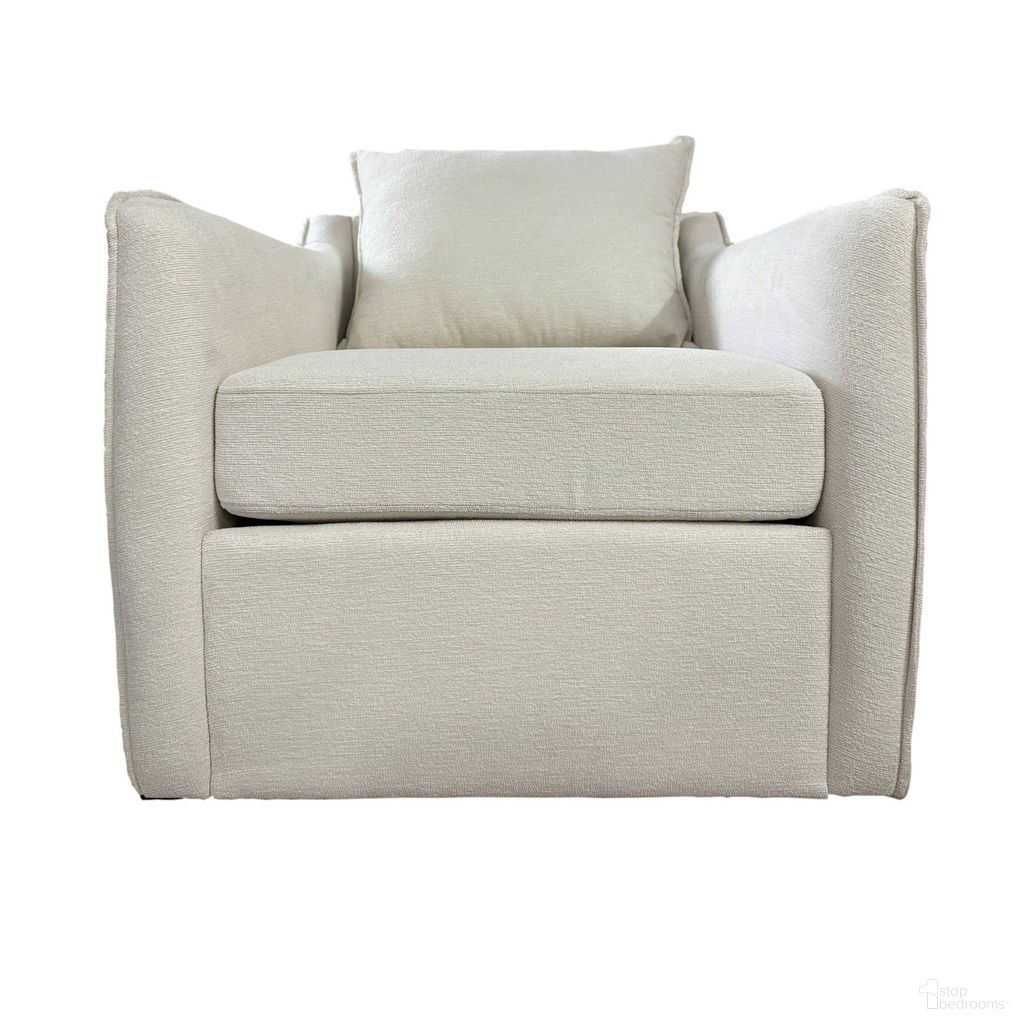 The appearance of Brooks Accent Chair In White designed by Crestview Collection in the transitional interior design. This white piece of furniture  was selected by 1StopBedrooms from  to add a touch of cosiness and style into your home. Sku: CVFVR8560. Material: Boucle.
