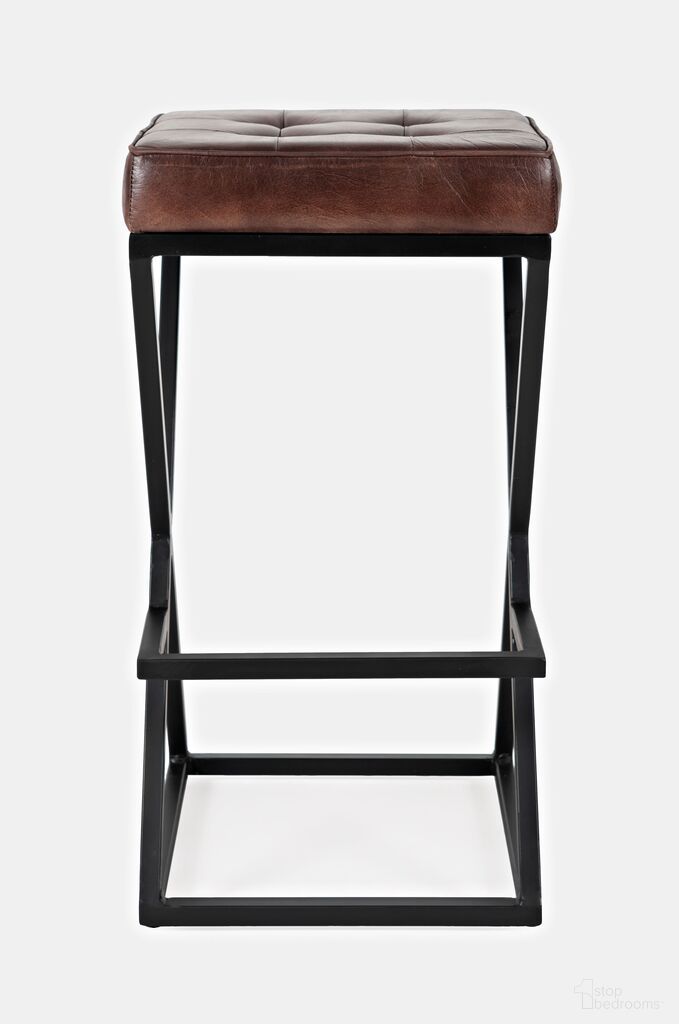 The appearance of Brooks Distressed Modern Leather Backless Stool In Dark Sienna designed by Jofran in the industrial interior design. This dark sienna piece of furniture was selected by 1StopBedrooms from Global Archive Collection to add a touch of cosiness and style into your home. Sku: 1730-192DS. Material: Iron.