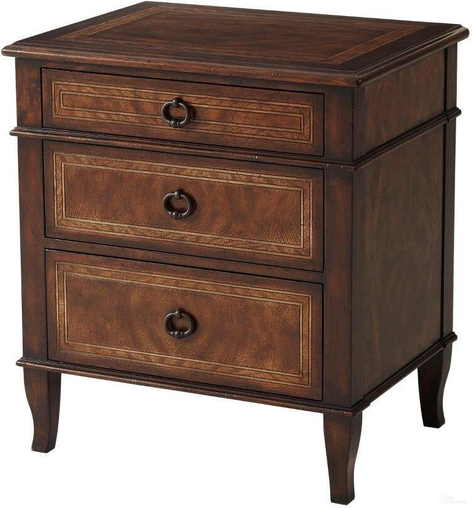 The appearance of Brooksby Nightstand designed by Theodore Alexander in the traditional interior design. This  piece of furniture  was selected by 1StopBedrooms from Brooksby Collection to add a touch of cosiness and style into your home. Sku: 6005-504. Material: Wood.
