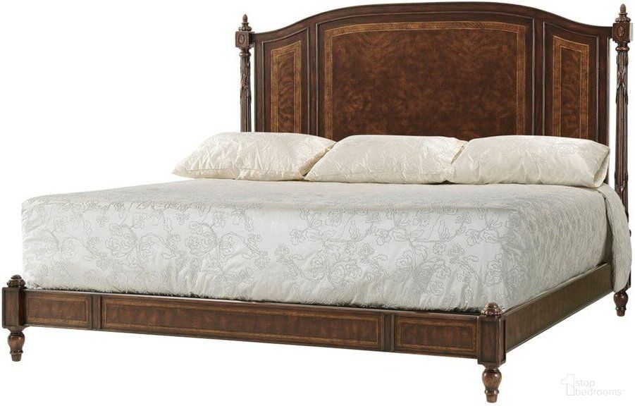 The appearance of Brooksby US King Bed designed by Theodore Alexander in the transitional interior design. This piece of furniture was selected by 1StopBedrooms from Brooksby Collection to add a touch of cosiness and style into your home. Sku: 8305-062. Bed Type: Poster Bed. Material: Wood. Bed Size: King.