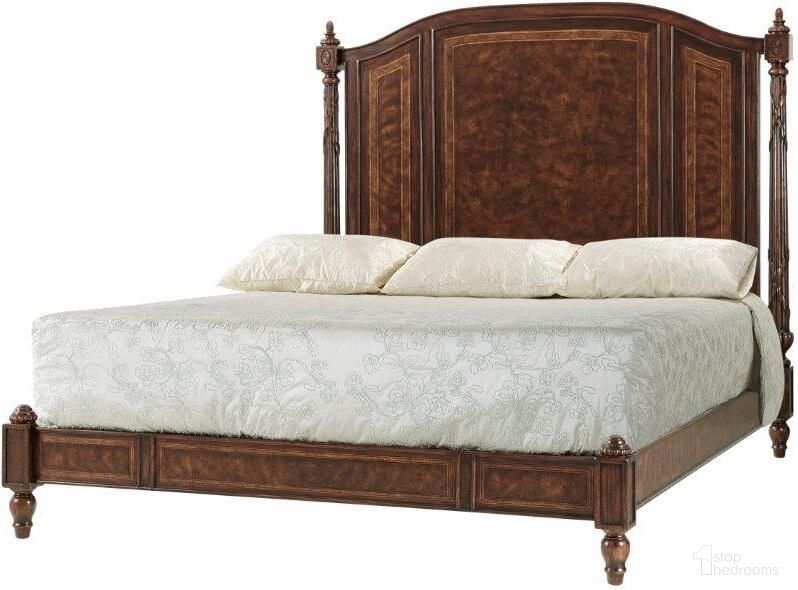 The appearance of Brooksby US Queen Bed designed by Theodore Alexander in the transitional interior design. This  piece of furniture  was selected by 1StopBedrooms from Brooksby Collection to add a touch of cosiness and style into your home. Sku: 8205-062. Bed Type: Poster Bed. Material: Wood. Bed Size: Queen.