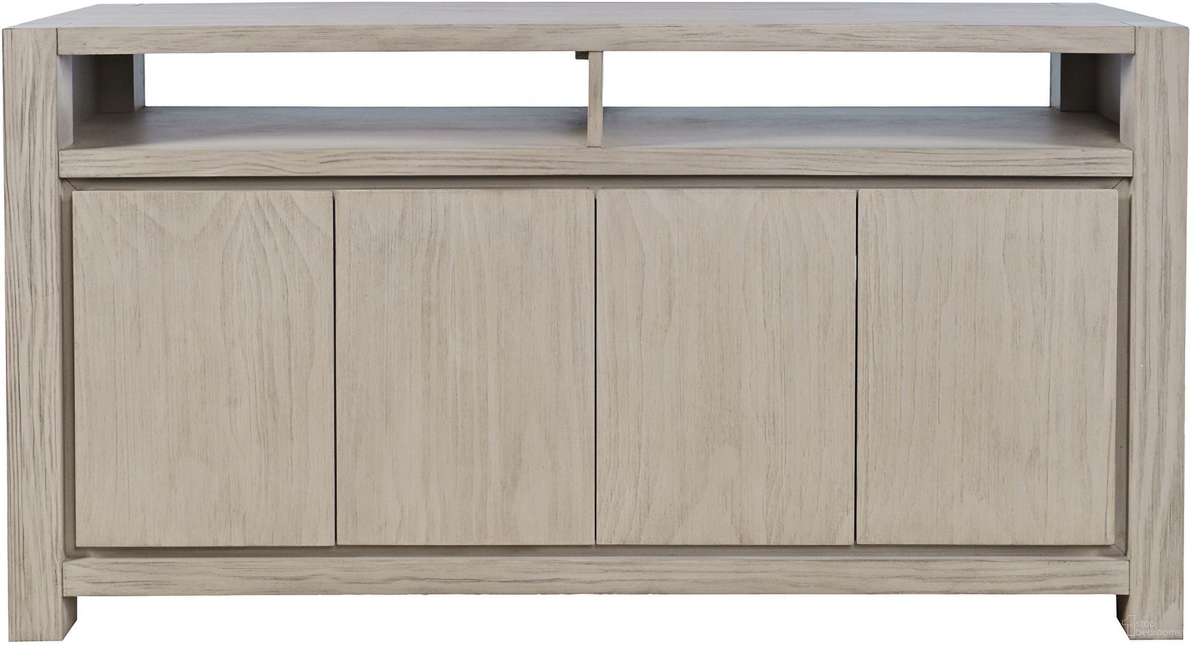 The appearance of Brownstone 60 Inch Media Console TV Stand with Four-Door Cabinet Storage In Sand and Tan designed by Jofran in the modern / contemporary interior design. This sand/tan piece of furniture  was selected by 1StopBedrooms from Brownstone Collection to add a touch of cosiness and style into your home. Sku: 2515-60. Material: Pine.