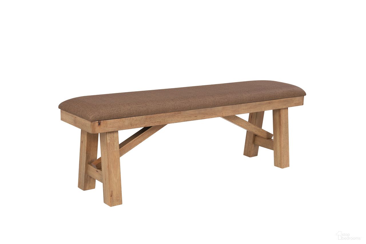Brownstone Backless Bench In Warm Brown
