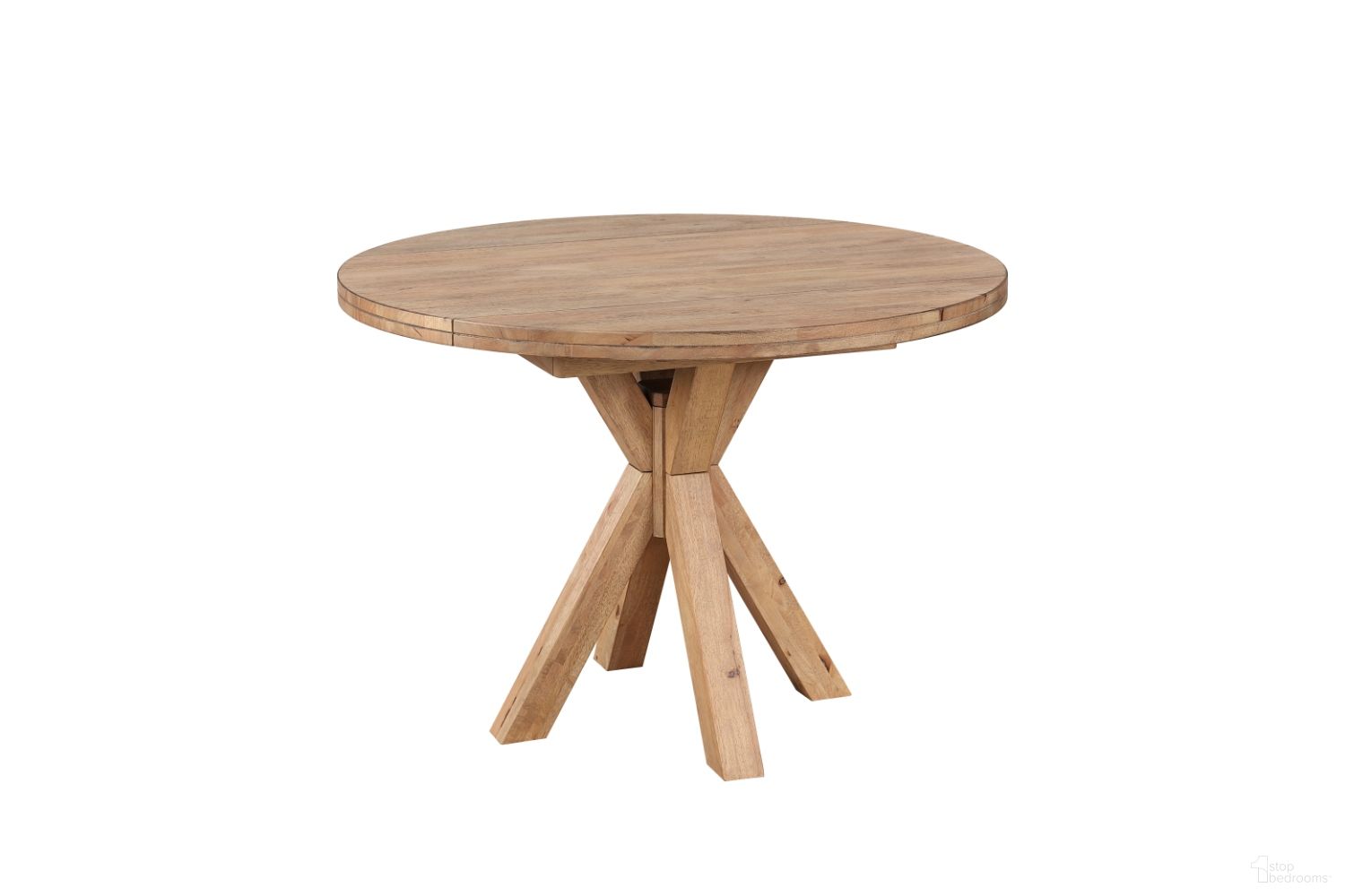 The appearance of Brownstone Drop Leaf Dining Table Complete In Warm Brown designed by ECI in the transitional interior design. This warm brown piece of furniture was selected by 1StopBedrooms from Brownstone Collection to add a touch of cosiness and style into your home. Sku: 0600-77-DLT;0600-77-DLB. Table Base Style: Pedestal. Table Top Shape: Round. Size: 42". Material: Hardwood.