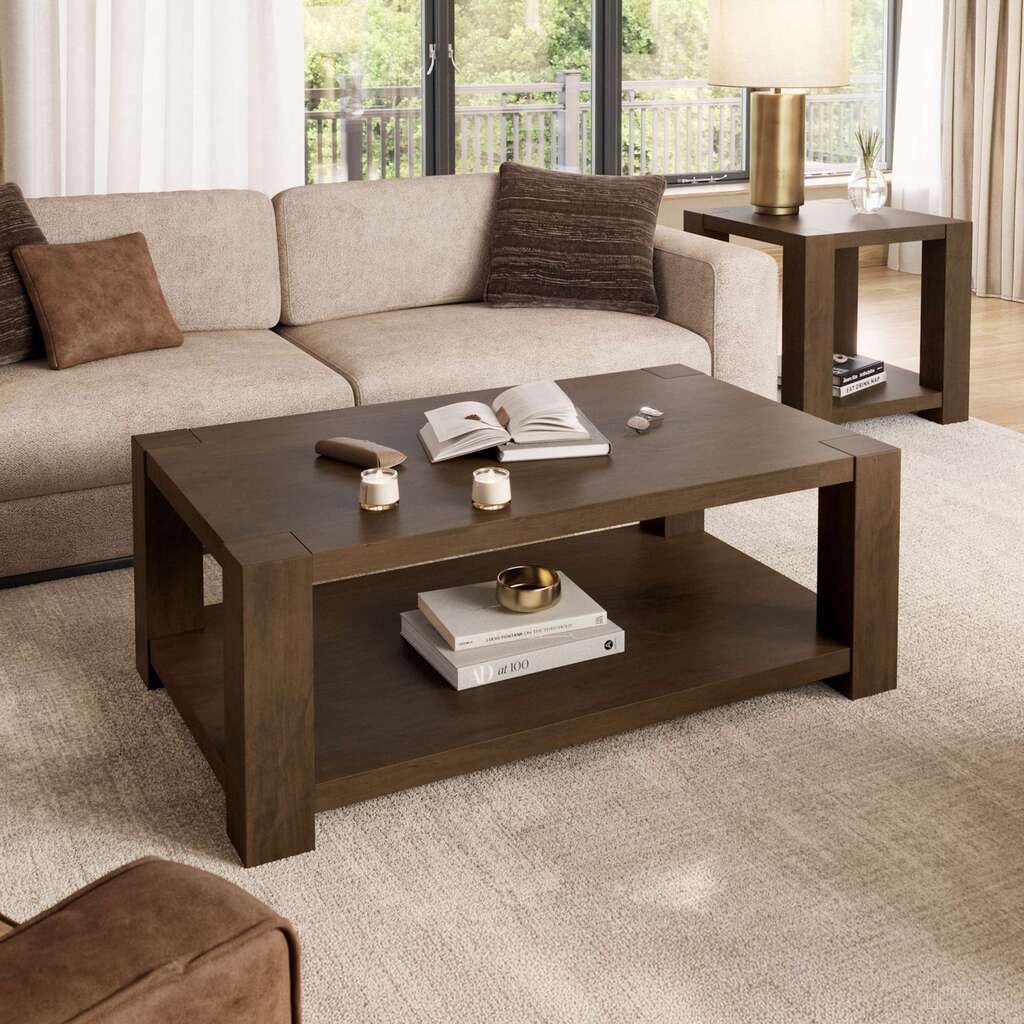 Brownstone Occasional Table Set In Chocolate Brown