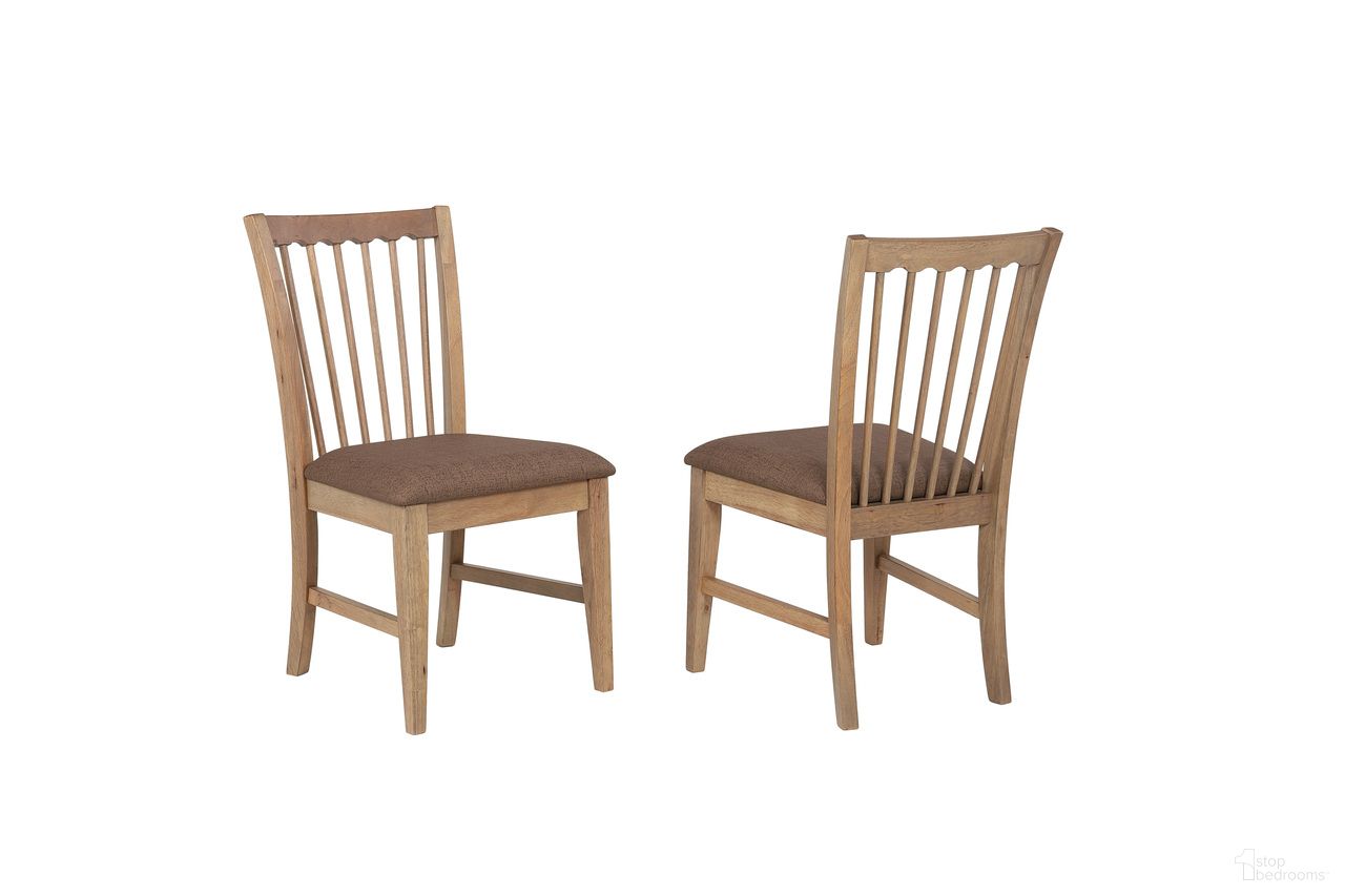 Brownstone Spindle Back Side Chair In Warm Brown - Set of 2
