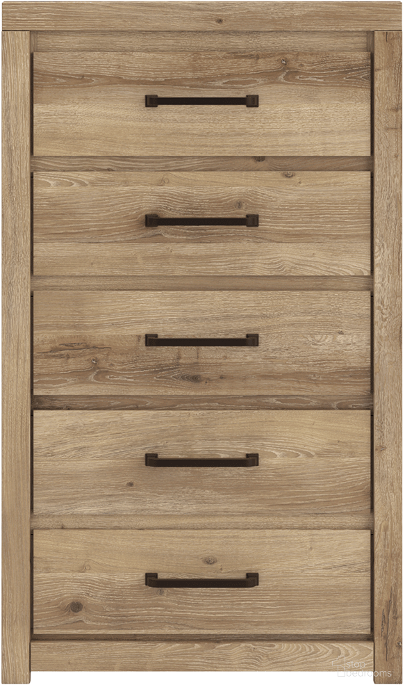 Brozmont Five Drawer Chest In Tan