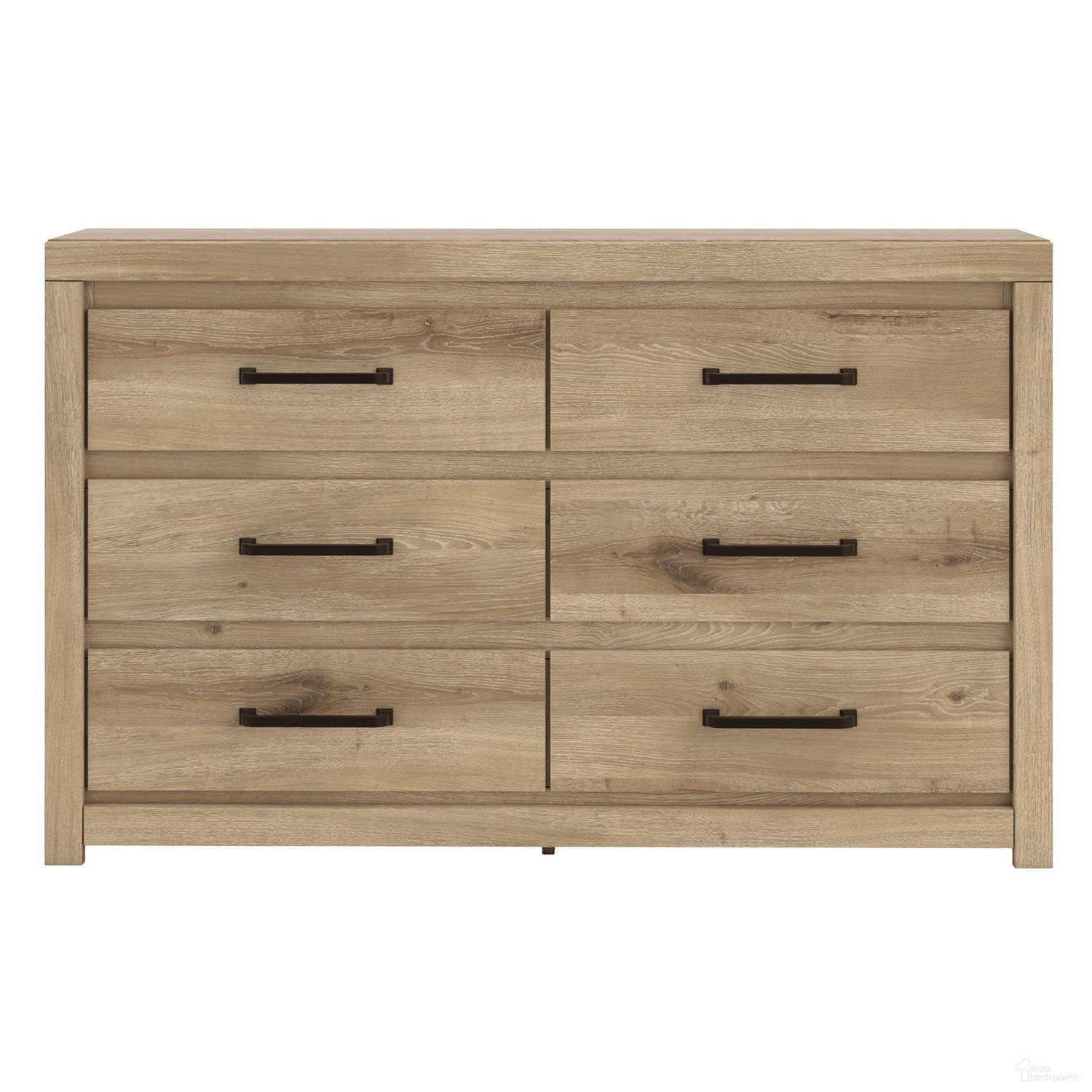 Brozmont Six Drawer Dresser In Tan