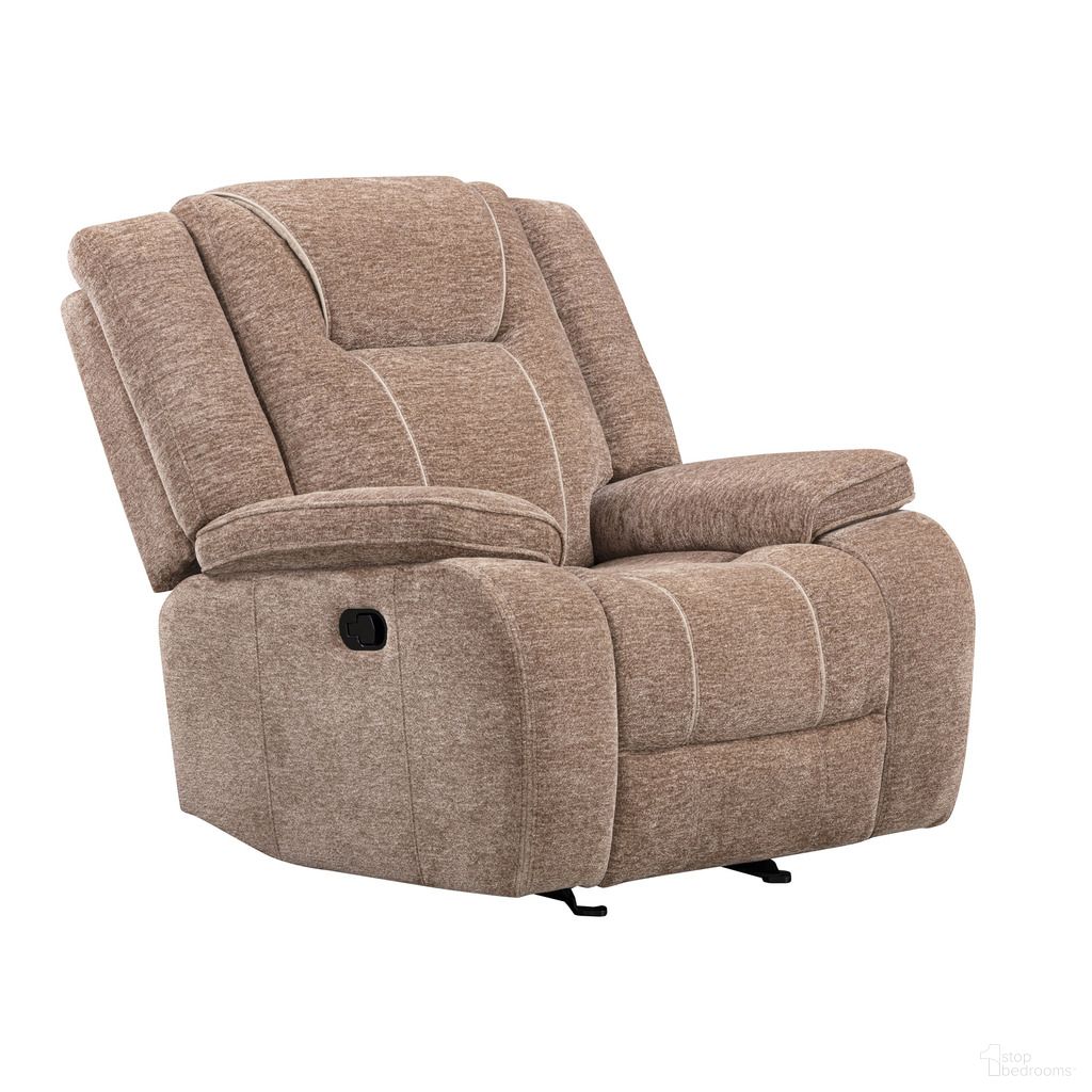Bruno Manual Glider Recliner In Plush Tobacco