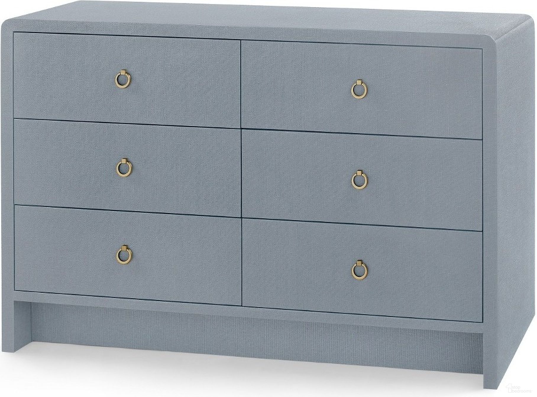 The appearance of Bryant Linen Extra Large 6-Drawer In Winter Gray designed by Villa & House in the transitional interior design. This gray piece of furniture  was selected by 1StopBedrooms from Bryant Collection to add a touch of cosiness and style into your home. Sku: BRY-250-5196. Material: Linen.