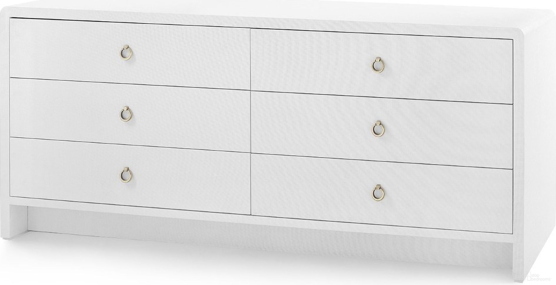 The appearance of Bryant Linen Extra Wide Large 6-Drawer In Chiffon White designed by Villa & House in the transitional interior design. This white piece of furniture  was selected by 1StopBedrooms from Bryant Collection to add a touch of cosiness and style into your home. Sku: BRY-260-5199. Material: Linen.