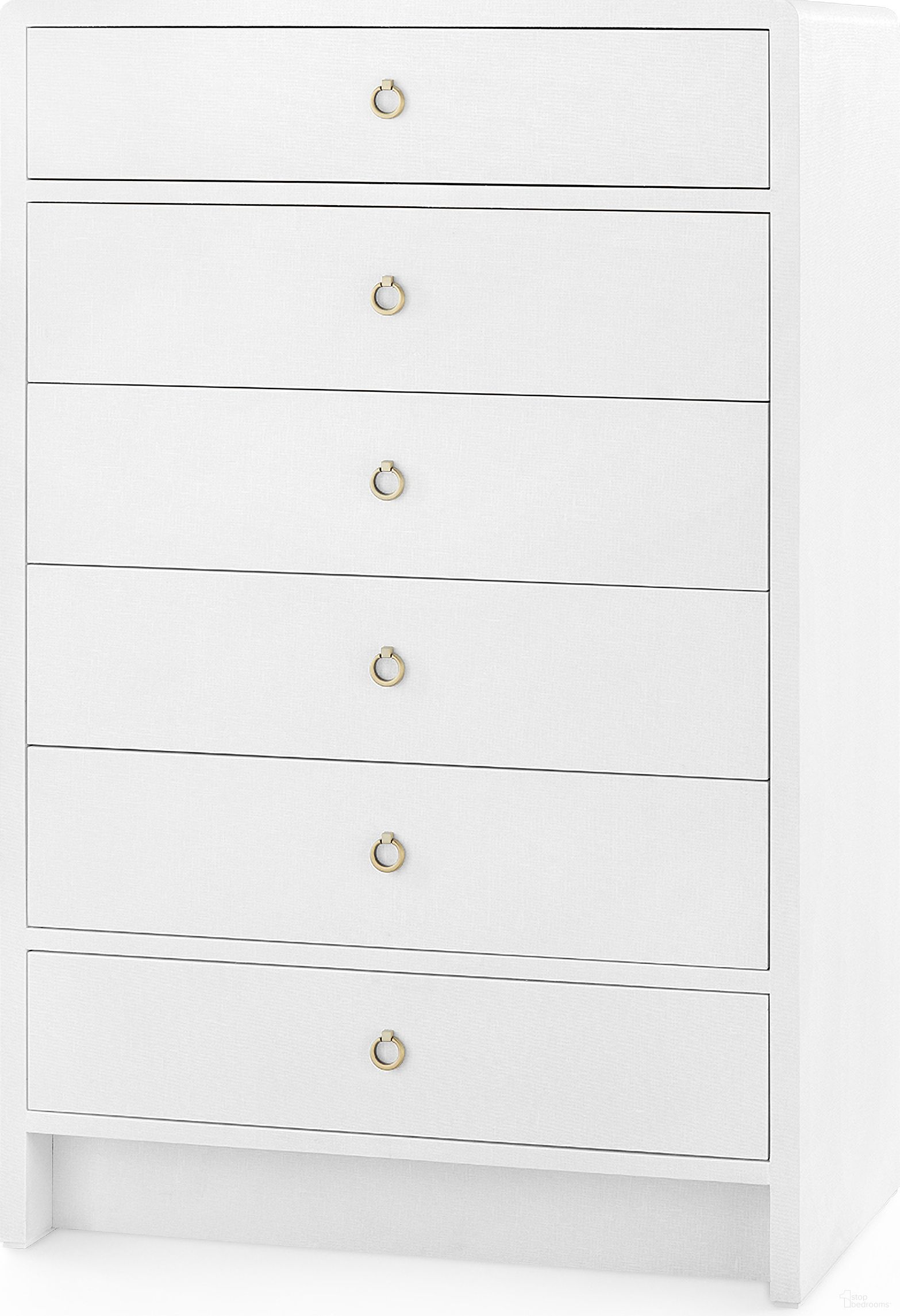 The appearance of Bryant Tall 6-Drawer Chest In Chiffon White designed by Villa & House in the modern / contemporary interior design. This chiffon white piece of furniture  was selected by 1StopBedrooms from Bryant Collection to add a touch of cosiness and style into your home. Sku: BRY-275-5199. Material: Linen.