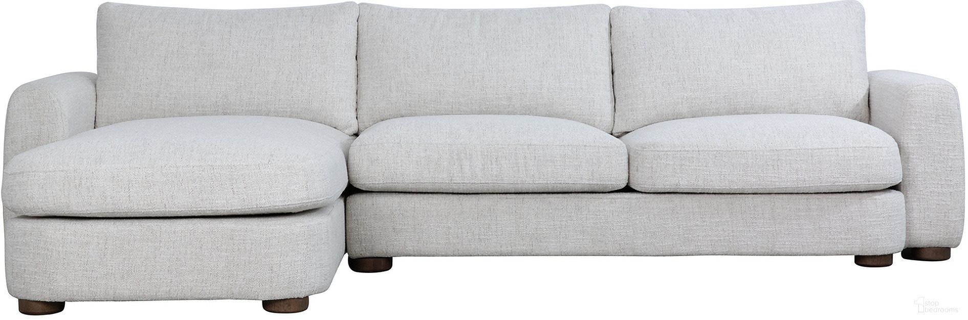 The appearance of Bryce 114 Inch Canvas Linen Upholstery Wood Modern LAF Sectional In Beige and Brown designed by Salted Oak in the modern / contemporary interior design. This beige and brown piece of furniture was selected by 1StopBedrooms from Bryce Collection to add a touch of cosiness and style into your home. Sku: STO4501-CNL. Material: Linen. Orientation: LAF.