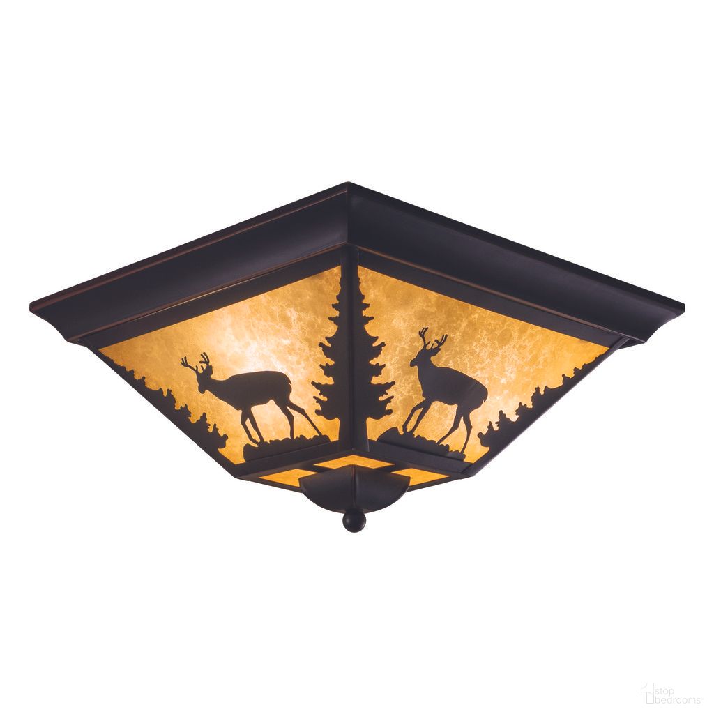The appearance of Bryce 14 Inch Deer Flush Mount Ceiling Light In Burnished Bronze designed by Vaxcel in the rustic / southwestern interior design. This burnished bronze piece of furniture was selected by 1StopBedrooms from Bryce Collection to add a touch of cosiness and style into your home. Sku: CC55414BBZ. Material: Steel.