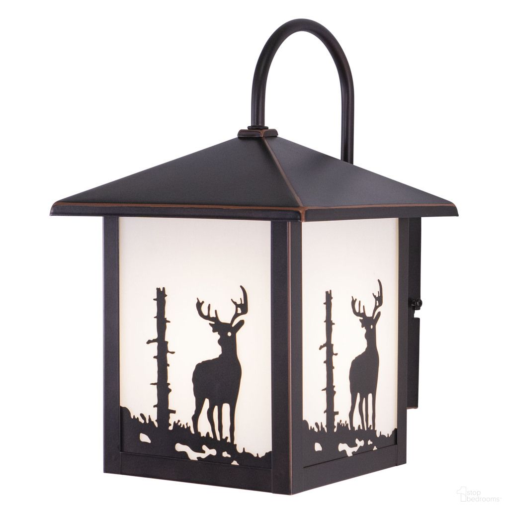 The appearance of Bryce 8 Inch Deer Outdoor Wall Light In Burnished Bronze designed by Vaxcel in the rustic / southwestern interior design. This burnished bronze piece of furniture was selected by 1StopBedrooms from Bryce Collection to add a touch of cosiness and style into your home. Sku: OW33583BBZ. Material: Steel.