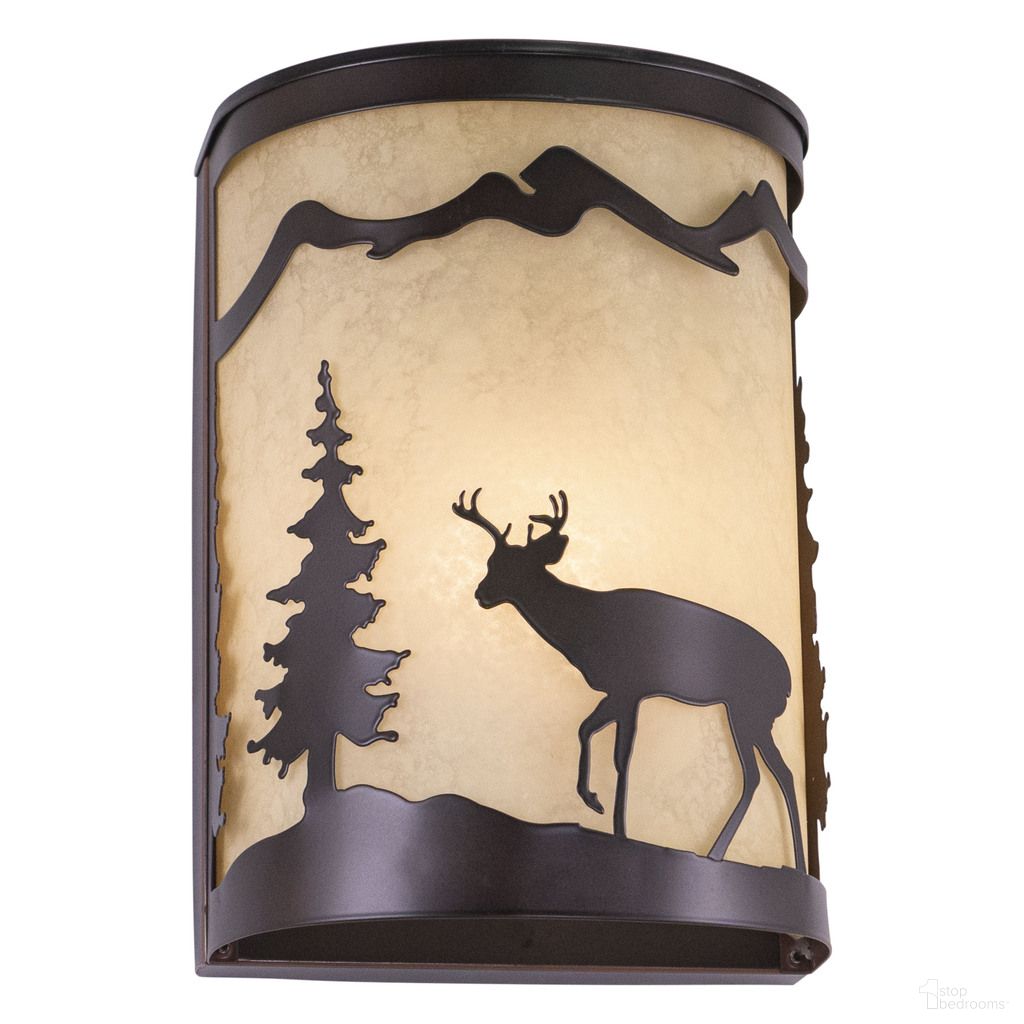 The appearance of Bryce 8 Inch Deer Wall Light In Burnished Bronze designed by Vaxcel in the rustic / southwestern interior design. This burnished bronze piece of furniture was selected by 1StopBedrooms from Bryce Collection to add a touch of cosiness and style into your home. Sku: WS55408BBZ. Material: Steel.