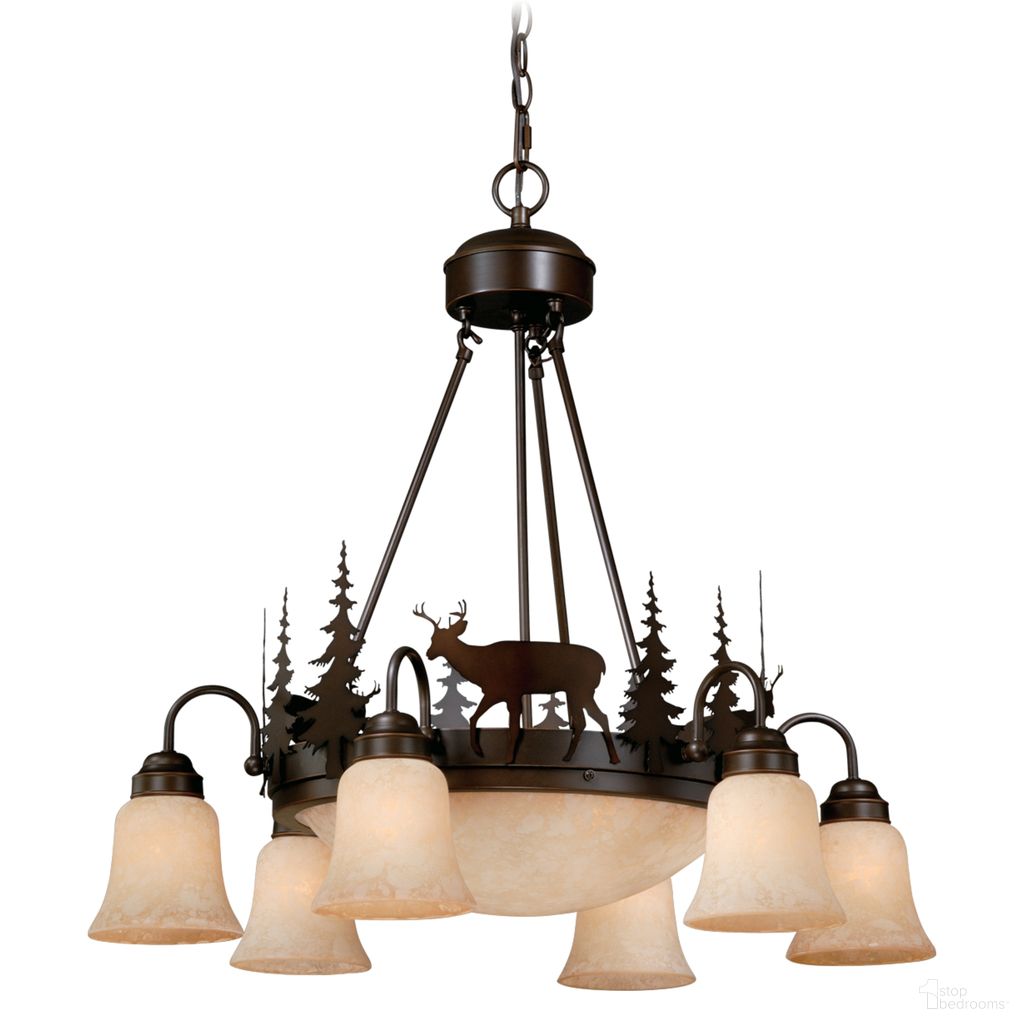 The appearance of Bryce 9L Deer Chandelier In Burnished Bronze designed by Vaxcel in the rustic / southwestern interior design. This burnished bronze piece of furniture was selected by 1StopBedrooms from Bryce Collection to add a touch of cosiness and style into your home. Sku: CH55406BBZ. Material: Steel.