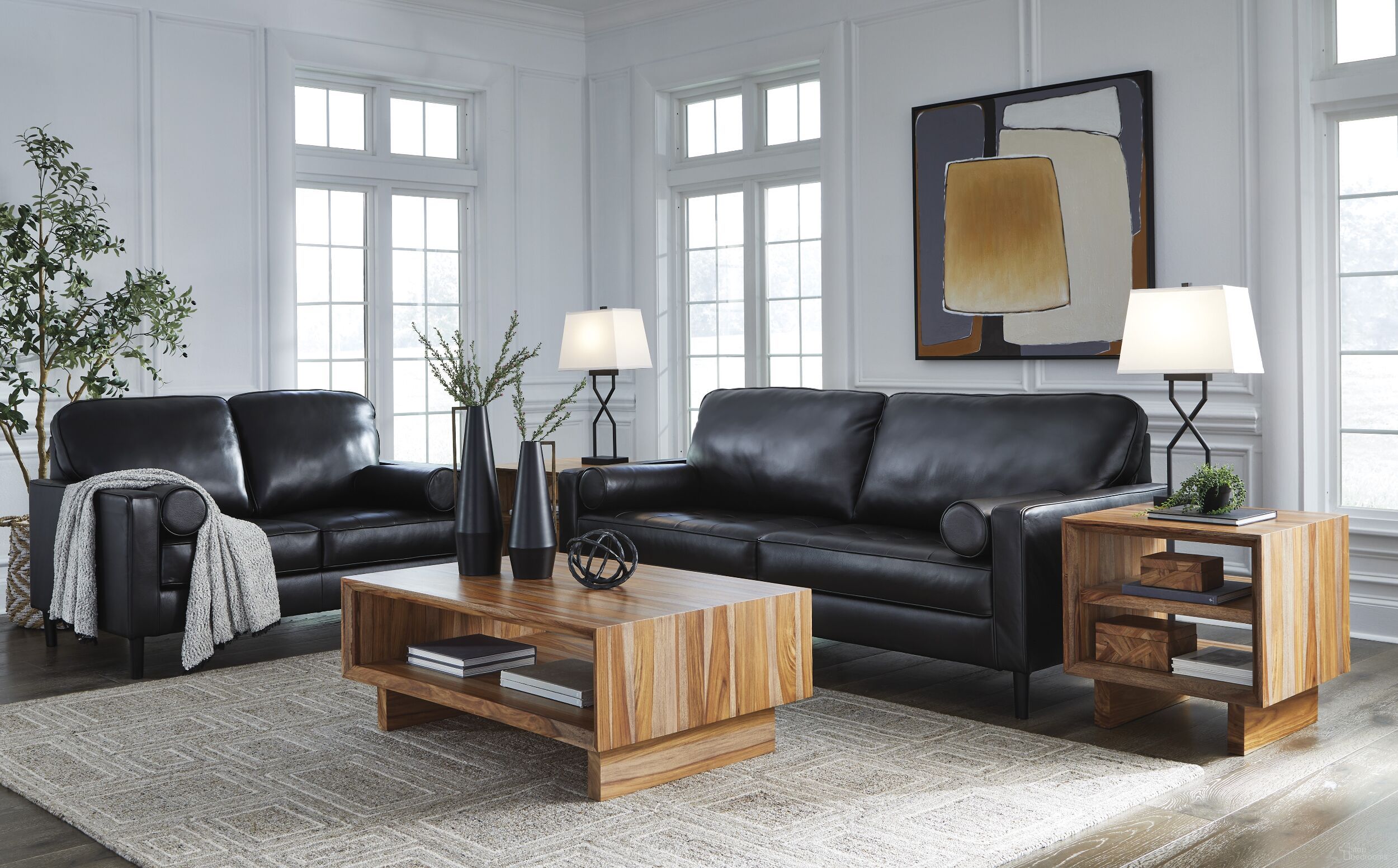 The appearance of Bryceview Living Room Set In Onyx designed by Signature Design by Ashley in the modern / contemporary interior design. This onyx piece of furniture was selected by 1StopBedrooms from Bryceview Collection to add a touch of cosiness and style into your home. Sku: 2120538;2120535. Material: Leather Match.