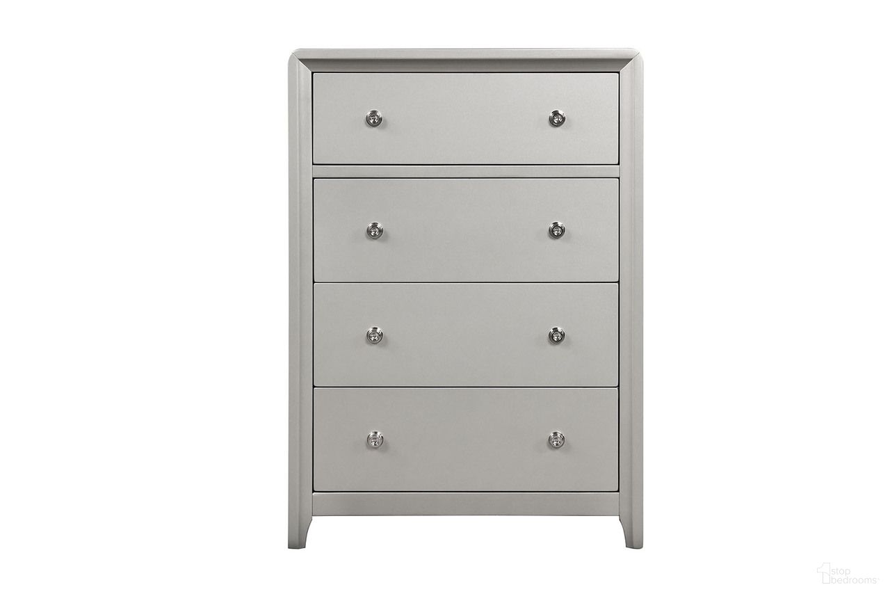 The appearance of Bryne Chest In Champagne designed by Furniture of America in the modern / contemporary interior design. This champagne piece of furniture  was selected by 1StopBedrooms from Bryne Collection to add a touch of cosiness and style into your home. Sku: FM7170CPN-C. Material: Pine Wood.