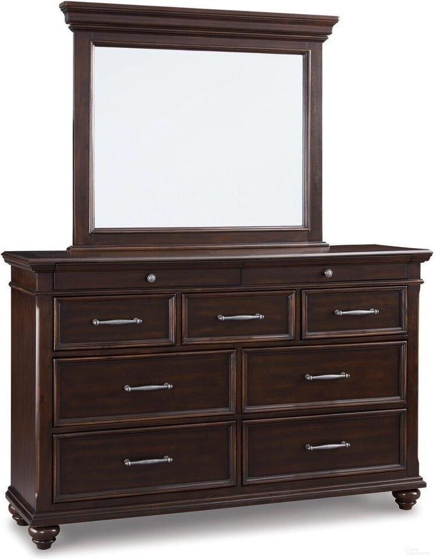 Brynhurst Dresser and Mirror In Dark Brown by Ashley Furniture 1StopBedrooms