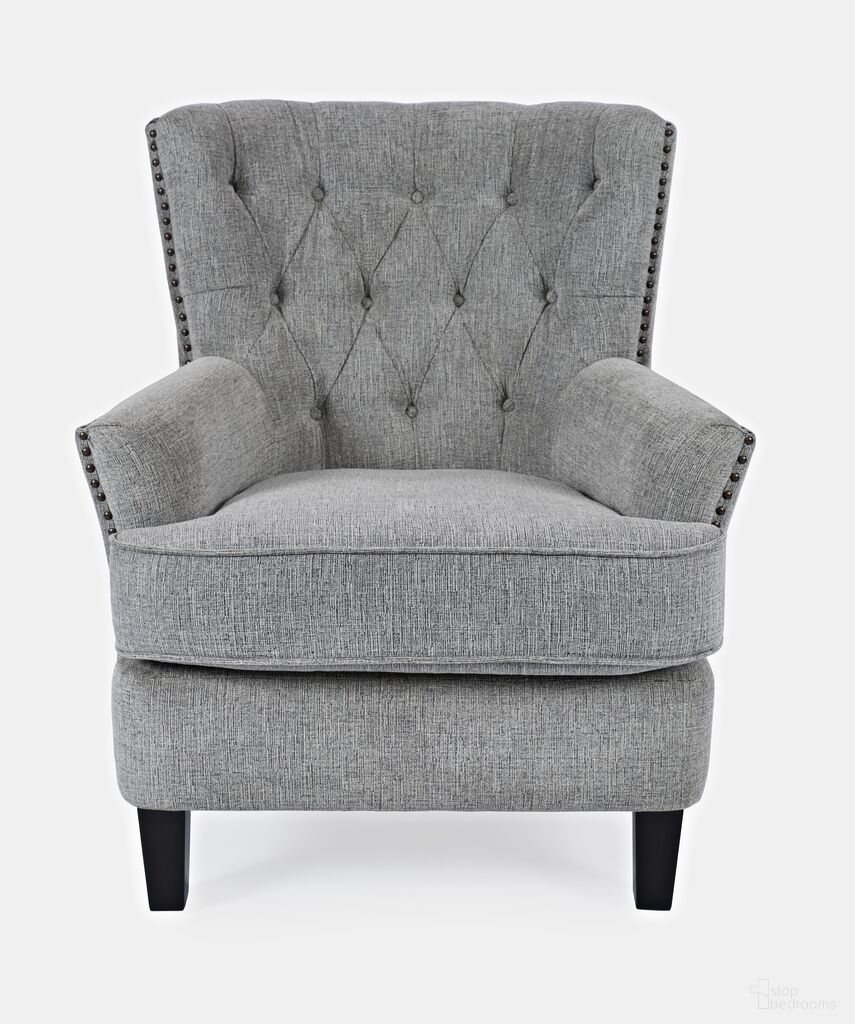 The appearance of Bryson Upholstered Accent Chair with Nailhead Trim In Ash designed by Jofran in the transitional interior design. This ash piece of furniture was selected by 1StopBedrooms from Bryson Collection to add a touch of cosiness and style into your home. Sku: BRYSON-CH-ASH. Material: Plywood.