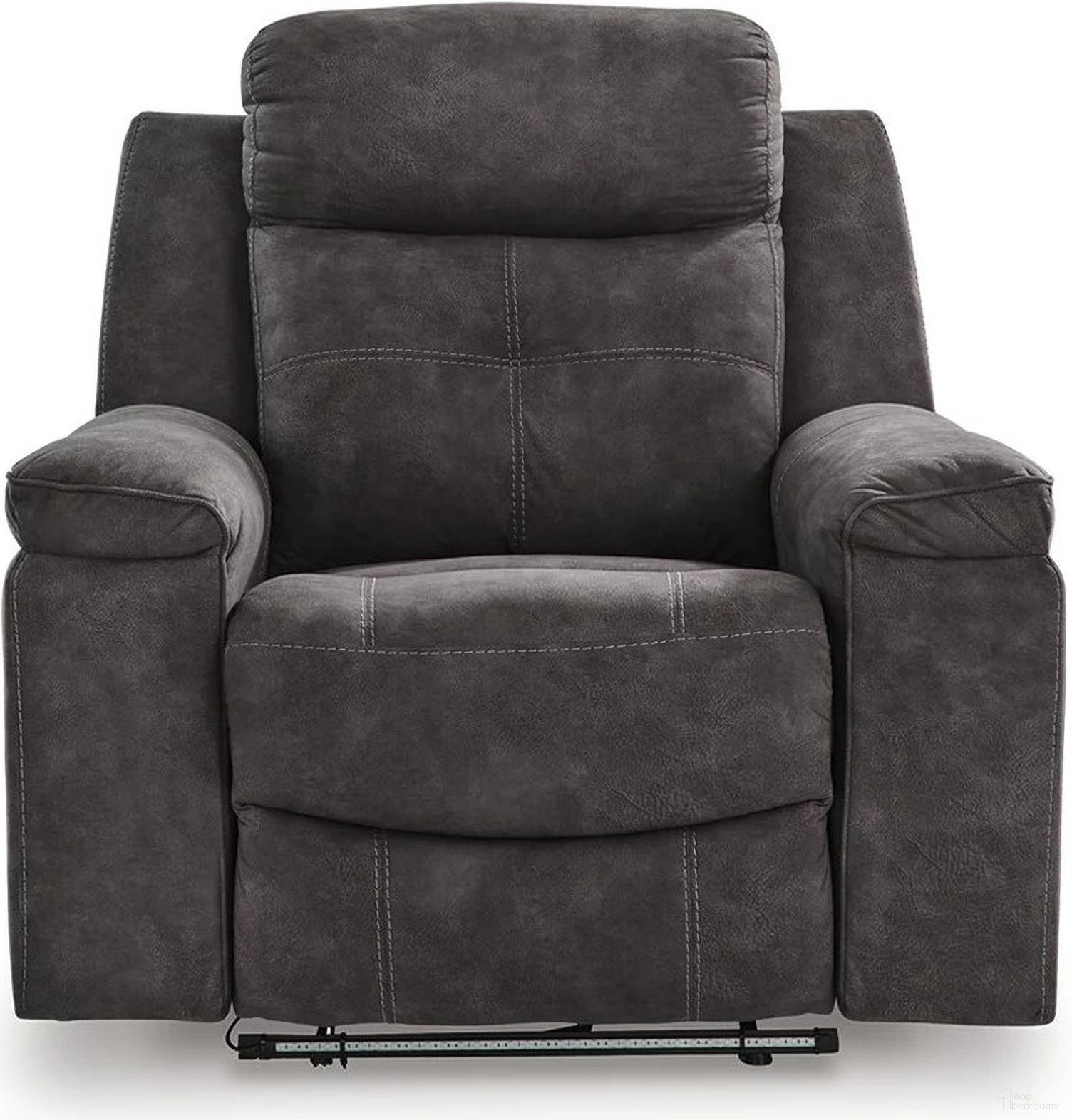The appearance of Brysonview Recliner In Charcoal designed by Signature Design by Ashley in the modern / contemporary interior design. This charcoal piece of furniture was selected by 1StopBedrooms from Brysonview Collection to add a touch of cosiness and style into your home. Sku: 6360529. Material: Fabric.
