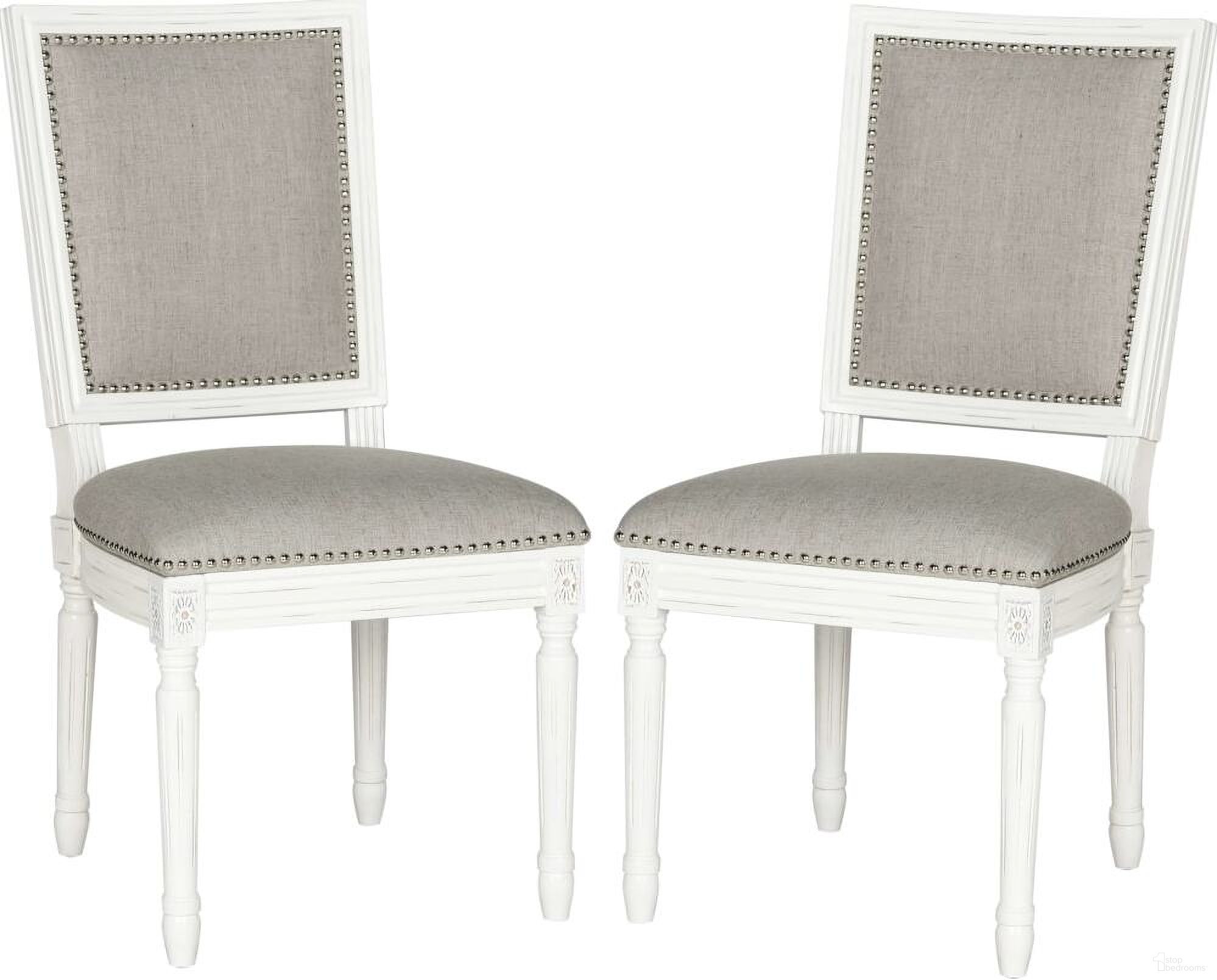 The appearance of Buchanan Light Grey and Cream French Brasserie Linen Rect Side Chair Set of 2 designed by Safavieh in the modern / contemporary interior design. This rustic gray piece of furniture was selected by 1StopBedrooms from Buchanan Collection to add a touch of cosiness and style into your home. Sku: FOX6229D-SET2. Material: Iron. Chair Type: Side Chair.