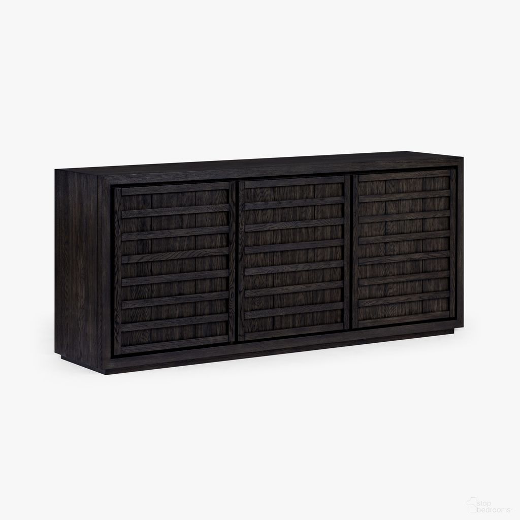 The appearance of Buddy 3-door Oak Buffet In Charcoal designed by Co. House Designs in the coastal interior design. This charcoal piece of furniture  was selected by 1StopBedrooms from Buddy Collection to add a touch of cosiness and style into your home. Sku: CH-1001865-VN13-FN-ST-BF-CH-OS. Material: Oak.