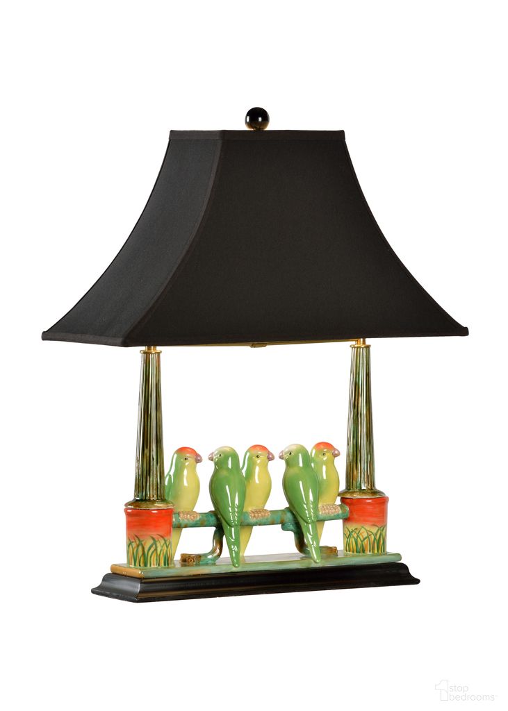 Budgies Lamp In Green and Black