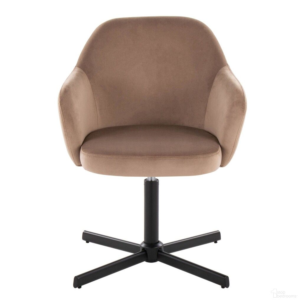 Buena Swivel Accent Chair In Black and Brown
