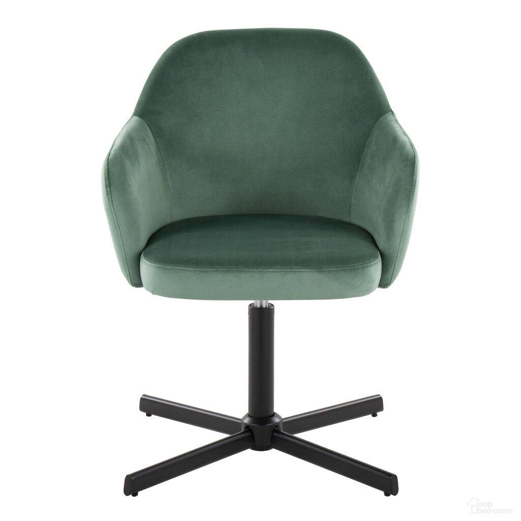 Buena Swivel Accent Chair In Black and Green